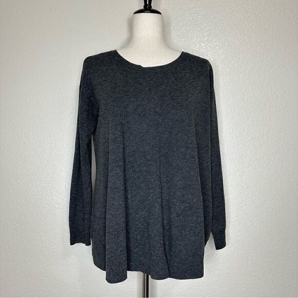 Kuho Wool Blend Gray Long Sleeves Sweater - Picture 1 of 10